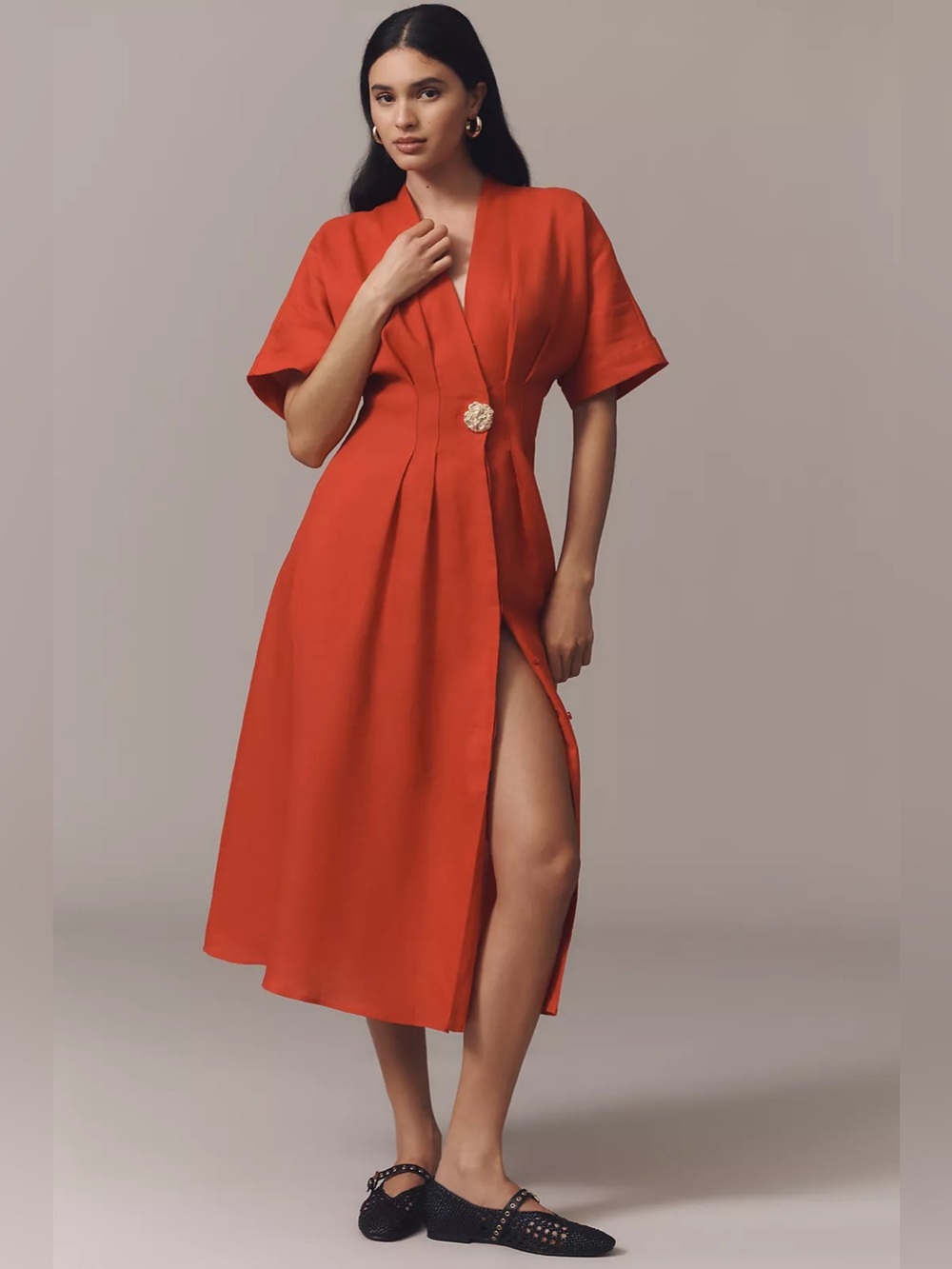 The Tobie Linen Shirt Dress by Exquise